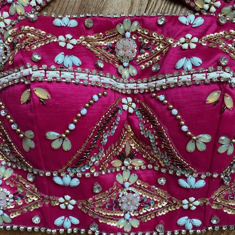 2 Piece Mac Duggal Pink embellished skirt set Festive / event / pageant / Barbie - Picture 6 of 17